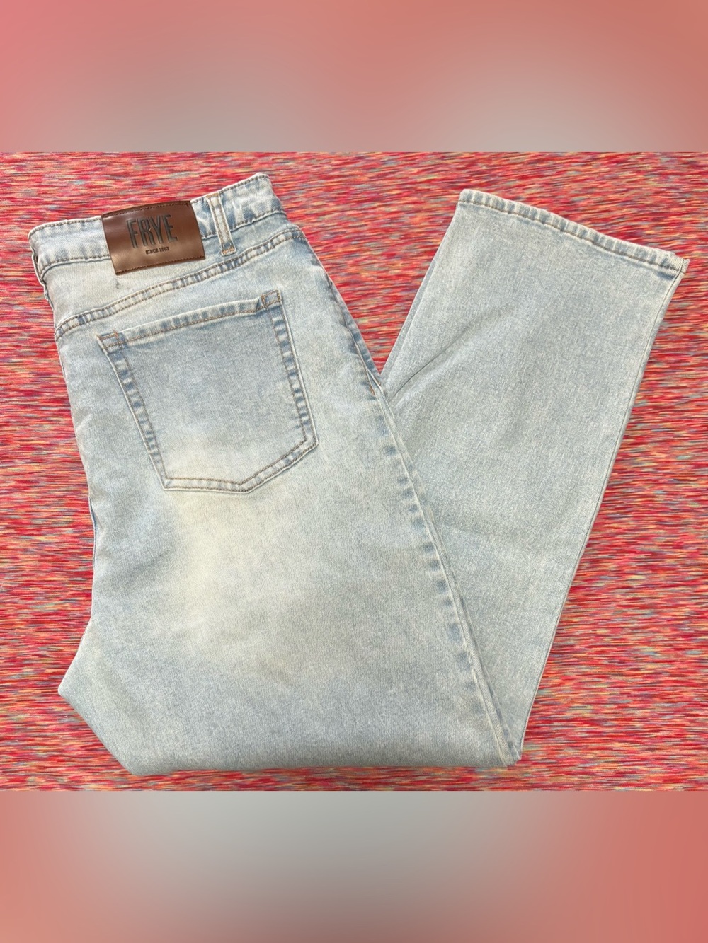 FRYE High Rise Straight Leg Light Wash Jeans Size 16/34